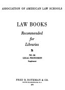 Law Books Recommended for Libraries