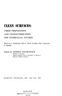 Clean Surfaces: Their Preparation and Characterization for Interfacial Studies