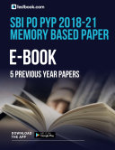 SBI PO Previous Year Papers Download PDF Get Memory Based Papers Pdf/ePub eBook