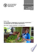 Report of the FAO Technical Workshop on Advancing Aquaponics  an efficient use of limited resources  Saint John   s  Antigua and Barbuda  14   18 August 2017