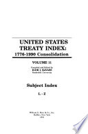 United States Treaty Index  Subject index