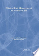 Clinical Risk Management in Primary Care Book