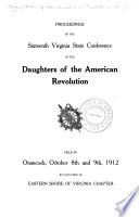 Proceedings of the     Virginia State Conference of the Daughters of the American Revolution