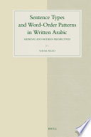 Sentence Types and Word Order Patterns in Written Arabic Book