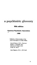 A Psychiatric Glossary Book