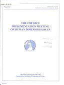 The 1998 OSCE Implementation Meeting on Human Dimension Issues