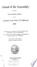 The Journal of the Assembly  During the     Session of the Legislature of the State of California Book