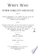 Who s who in New York  city and State   Book