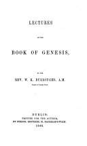 Lectures on the Book of Genesis