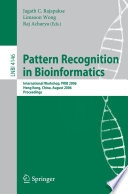 Pattern Recognition in Bioinformatics Book