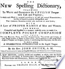 The New Spelling Dictionary