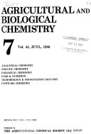 Agricultural and Biological Chemistry