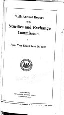 Annual Report of the Securities and Exchange Commission