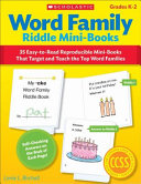 Word Family Riddle Mini Books Book
