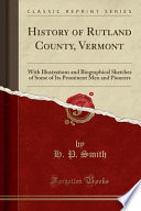 History of Rutland County, Vermont