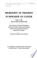 Progress Against Cancer Book
