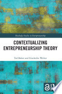 Contextualizing Entrepreneurship Theory Book PDF