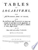 Tables of Logarithms, for All Numbers from 1 to 102100