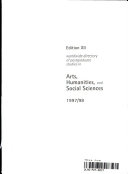 Edition XII Worldwide Directory of Postgraduate Studies in Arts  Humanities  and Social Sciences 1997 98