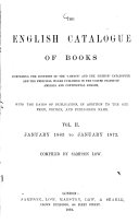 The English catalogue of books