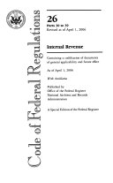 Code of Federal Regulations  Title 26  Internal Revenue  Pt  30 39  Revised as of April 1  2006