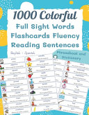 1000 Colorful Full Sight Words Flashcards Fluency Reading Sentences English - Spanish Phrasebook And Dictionary