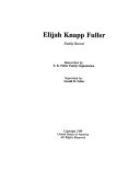Elijah Knapp Fuller family record