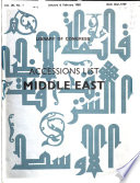 Accessions List, Middle East