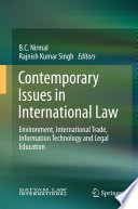 Contemporary Issues in International Law Book