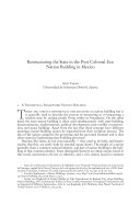 Restructuring the State in the Post Colonial Era  Nation Building in Mexico