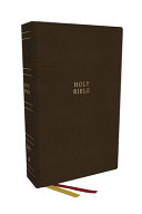 NKJV Holy Bible, Super Giant Print Reference Bible, Brown Bonded Leather, 43,000 Cross References, Red Letter, Comfort Print