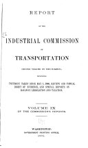 Report of the Industrial Commission on Transportation ...