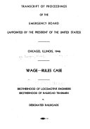 Transcript of Proceedings of the Emergency Board (appointed by the President of the United States)