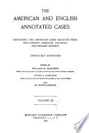 Annotated Cases  American and English