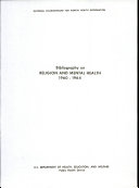 Bibliography on Religion and Mental Health, 1960-1964
