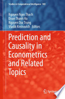 Prediction and Causality in Econometrics and Related Topics Book