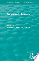 Routledge Revivals  Language in Tanzania  1980 