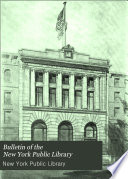 Bulletin of the New York Public Library Book