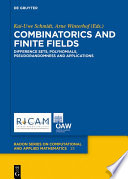 Combinatorics And Finite Fields