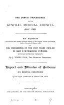 The Dental Proceedings of the General Medical Council, July 1882
