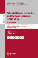 Artificial Neural Networks and Machine Learning – ICANN 2019: Deep Learning