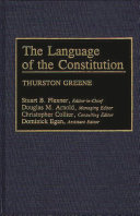 The Language Of The Constitution