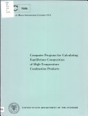 Read Pdf Computer Program for Calculating Equilibrium Composition of High temperature Combustion Products