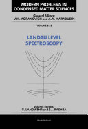 Landau Level Spectroscopy Pdf/ePub eBook