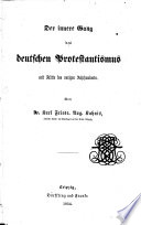 Der innere Gang des deutschen Protestantismus seit Mitte des vorigen Jahrhunderts