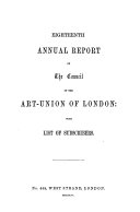 Annual Report of the Committee of Management of the Art-Union of London, with List of Subscribers
