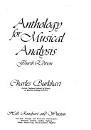 Anthology for Musical Analysis Book