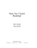 How Do I Teach Reading