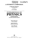 Fundamentals of Physics, , Student's Companion Including Extended Chapters