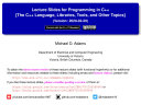 Lecture Slides for Programming in C++ (Version 2020-02-29)